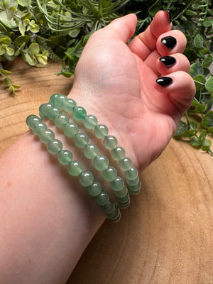 Green Aventurine Beaded Bracelet with 6mm Beads