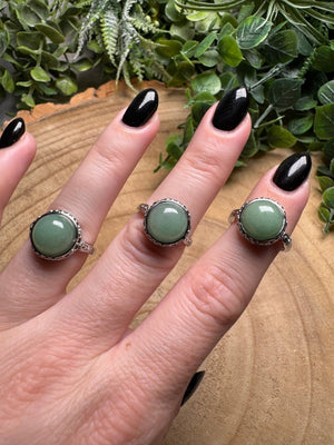 Green Aventurine Ring Adjustable