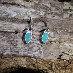 Christmas Lights Wooden Dangle Earrings | Holiday Jewelry