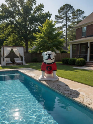 4 Foot Tall - Made to Order UGA Georgia Bulldog Mascot Statue for Foyer, Yard, and Pool