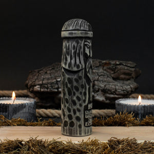 Hand-Carved Thor Figurine – 14 cm (5.7 inches) Wooden Scandinavian God Statue
