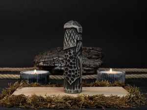 Hand-Carved Vidar Figurine – 14 cm (5.7 inches) Wooden Norse God of Vengeance Statue