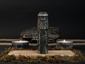 Hand-Carved Vidar Figurine – 14 cm (5.7 inches) Wooden Norse God of Vengeance Statue