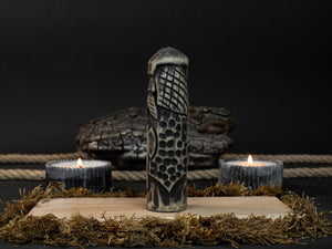 Hand-Carved Vidar Figurine – 14 cm (5.7 inches) Wooden Norse God of Vengeance Statue