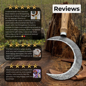 Hand-Forged Athame Ritual Witch Sickle, ⌀16.5 cm (6.5 inches)