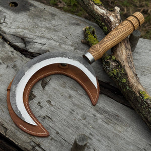 Hand-Forged Athame Ritual Witch Sickle, ⌀16.5 cm (6.5 inches)