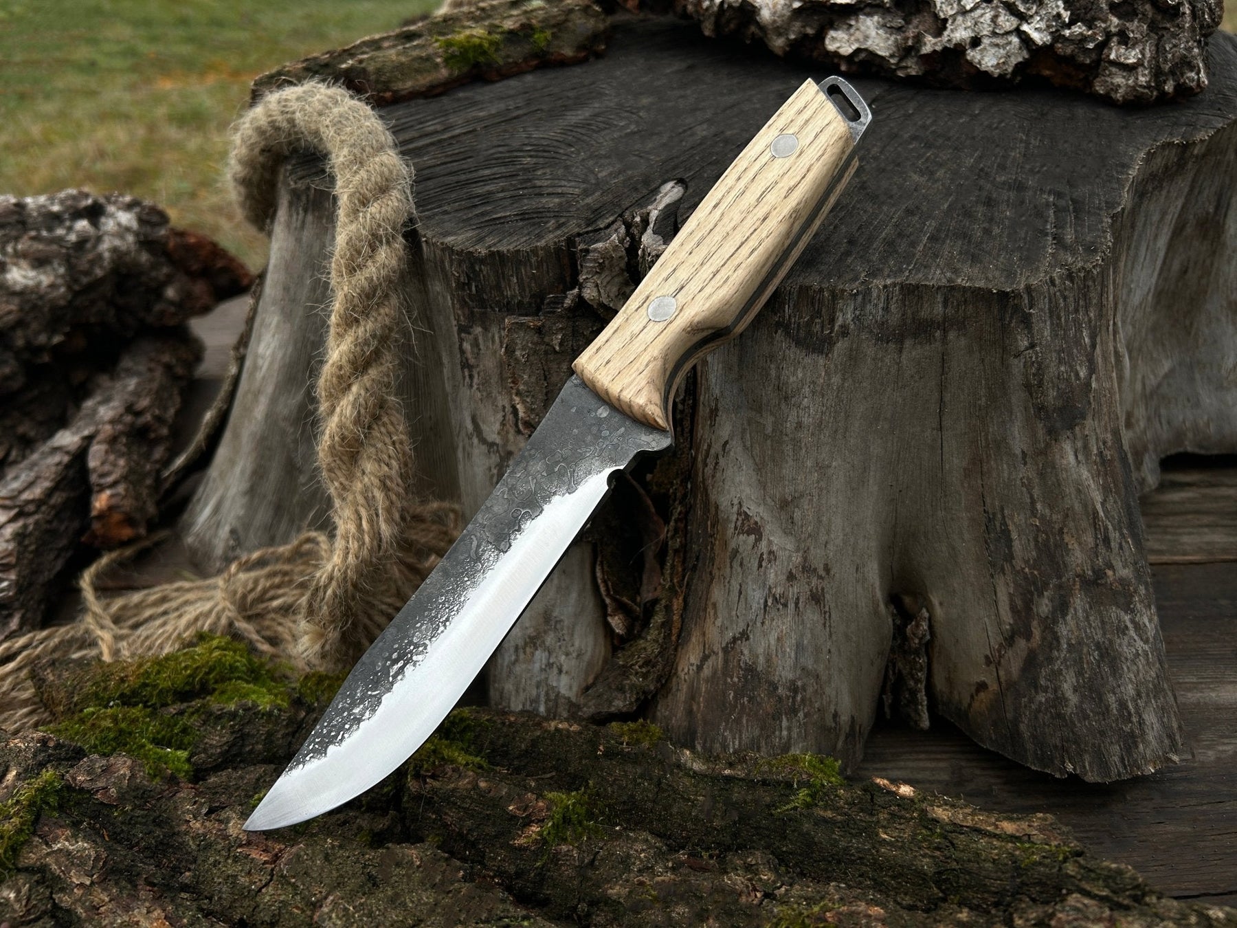 Hand-Forged Bushcraft Knife, 12 cm (4.72 inches)