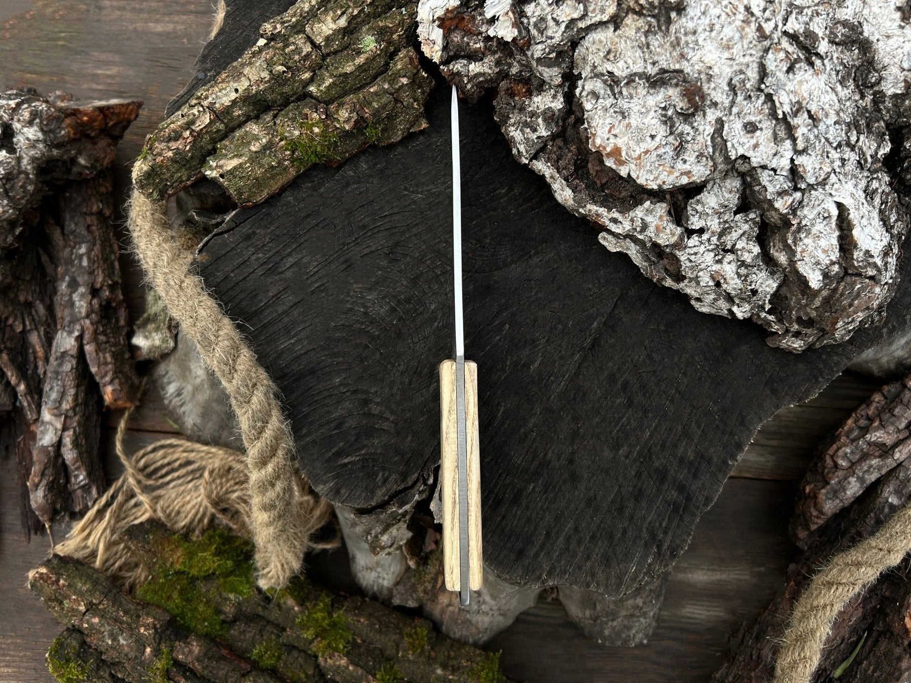 Hand-Forged Bushcraft Knife, 12 cm (4.72 inches)