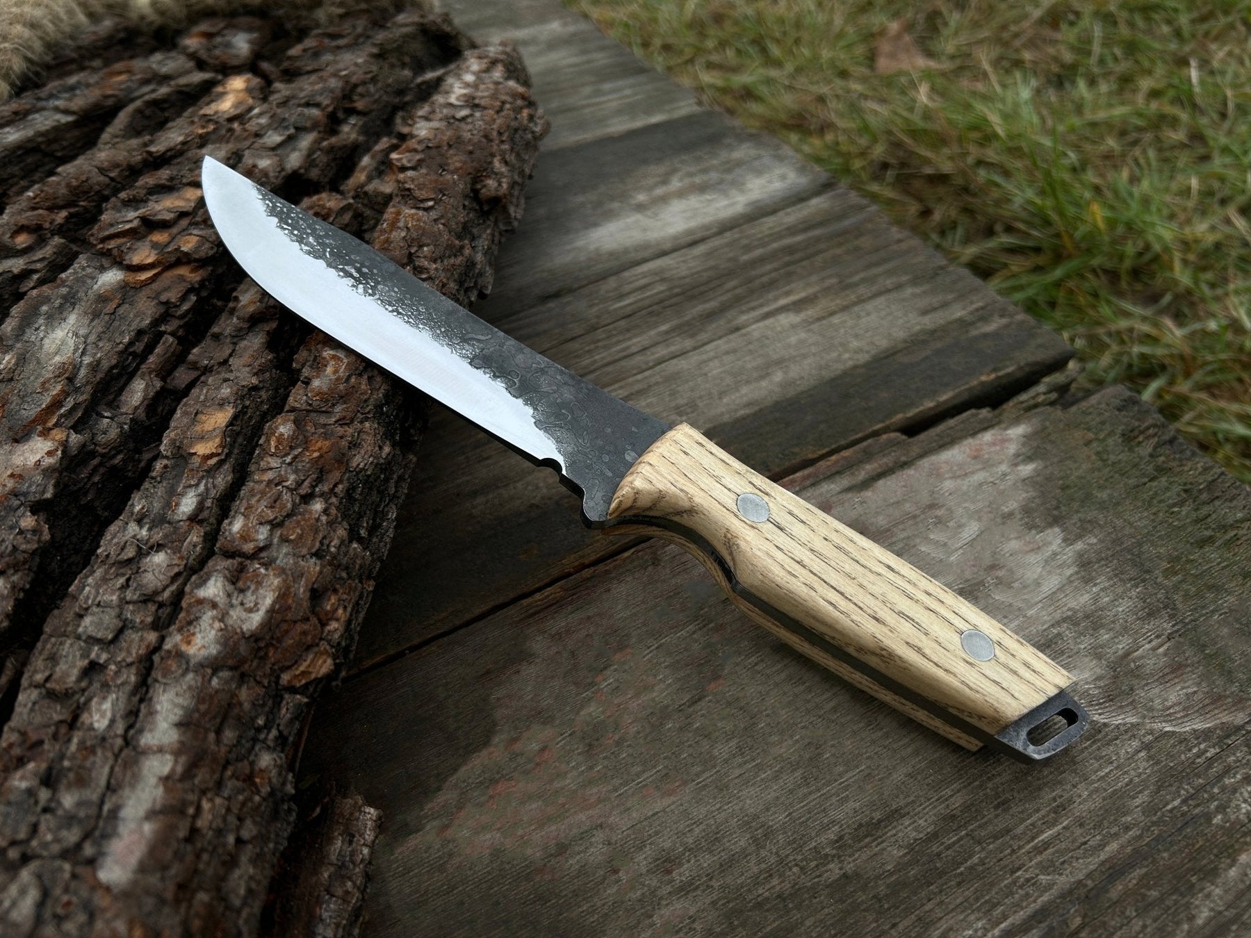 Hand-Forged Bushcraft Knife, 12 cm (4.72 inches)