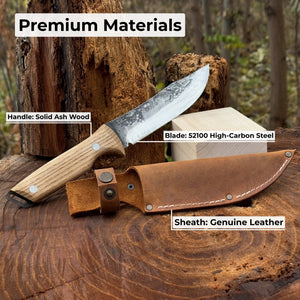 Hand-Forged Bushcraft Knife, 12 cm (4.72 inches)