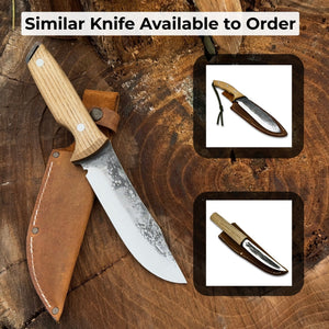 Hand-Forged Bushcraft Knife, 12 cm (4.72 inches)