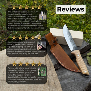 Hand-Forged Bushcraft Knife, 12 cm (4.72 inches)