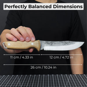 Hand-Forged Bushcraft Knife, 12 cm (4.72 inches)