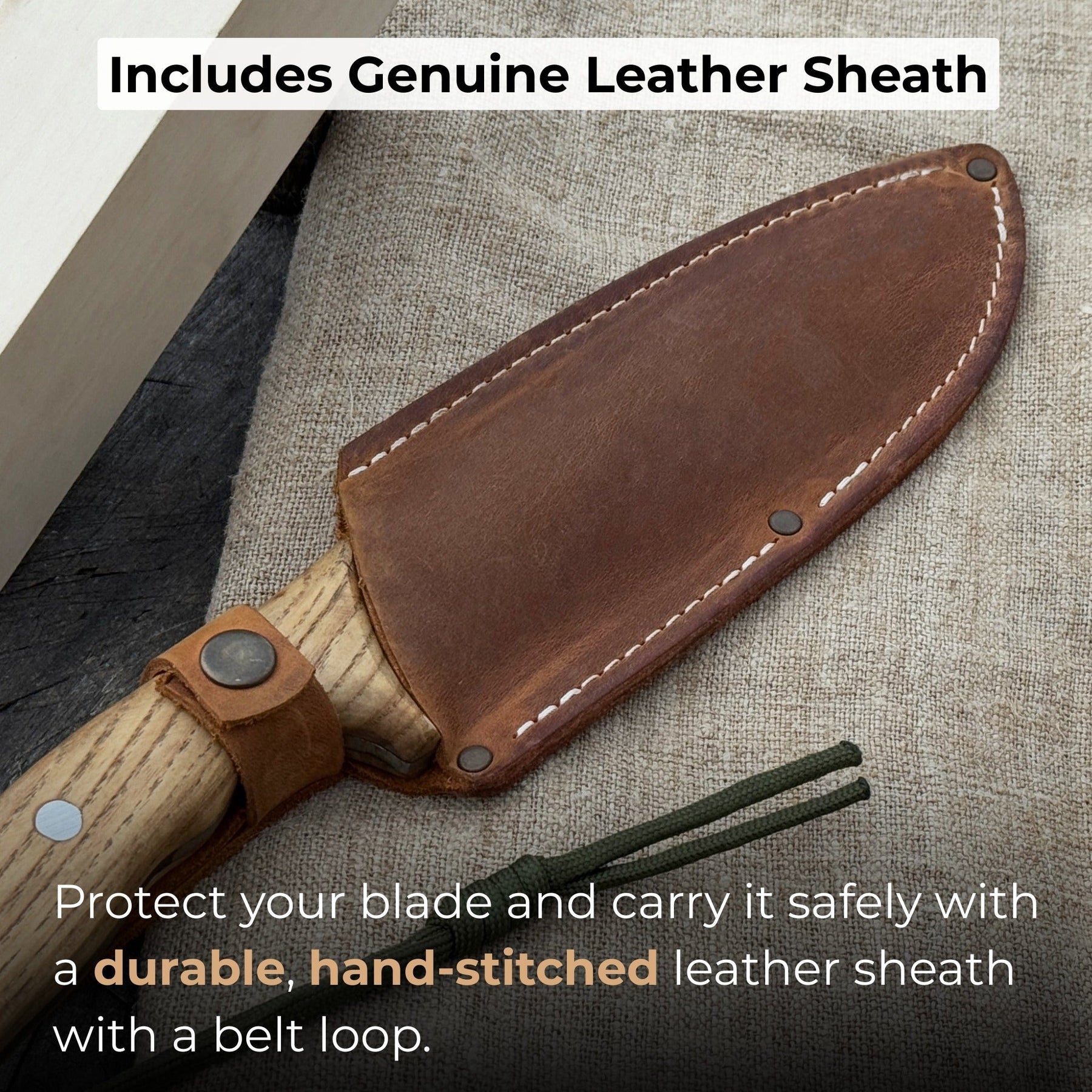 Hand-Forged Bushcraft Knife, 15.5 cm (6.1 inches)