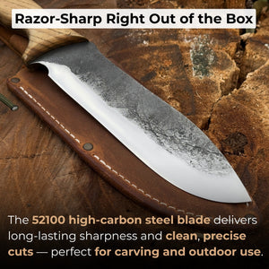 Hand-Forged Bushcraft Knife, 15.5 cm (6.1 inches)