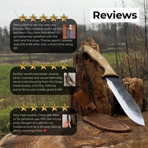 Hand-Forged Bushcraft Knife, 15.5 cm (6.1 inches)