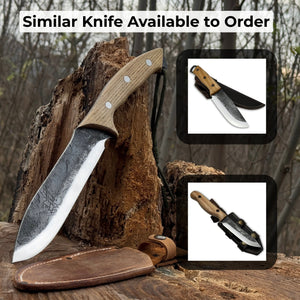 Hand-Forged Bushcraft Knife, 15.5 cm (6.1 inches)
