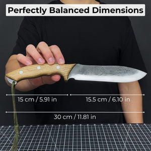 Hand-Forged Bushcraft Knife, 15.5 cm (6.1 inches)