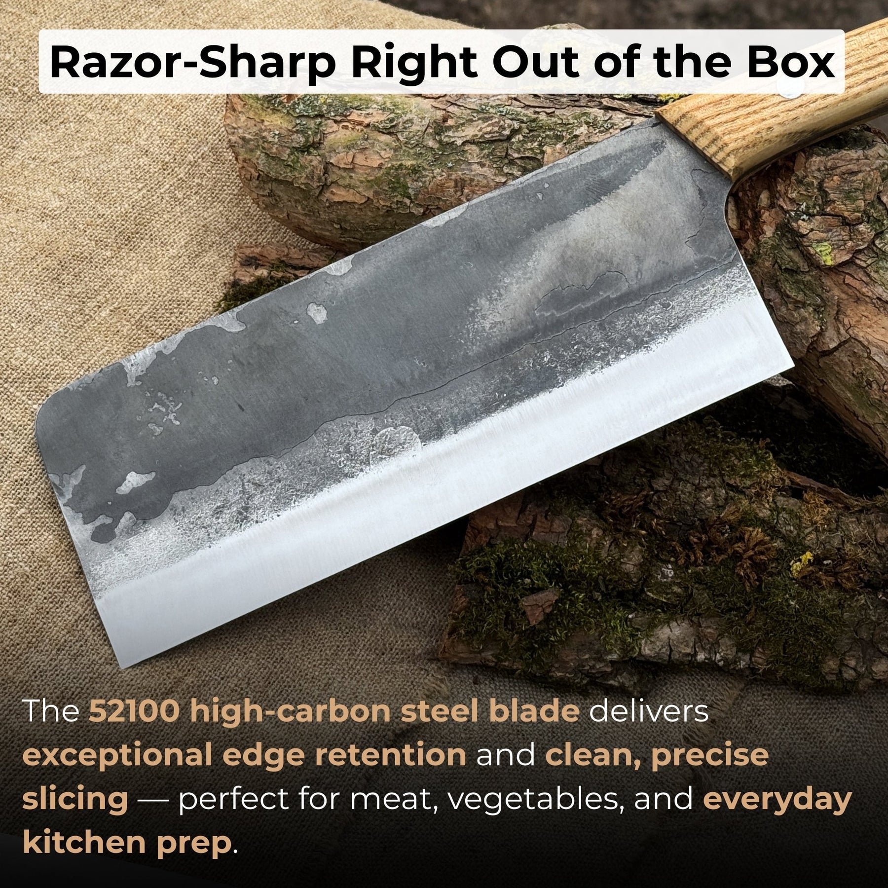Hand-Forged Bushcraft Knife, 20.5 cm (8.07 inches)