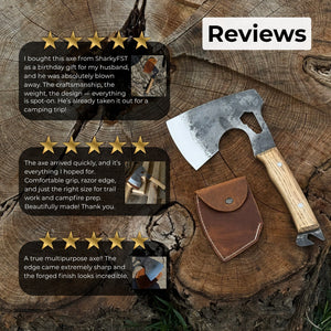 Hand-Forged Camping (Chopping) Axe, 0.6 kg (1.32 Ibs)
