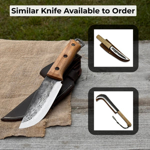Hand-Forged Camping Knife, 12.5 cm (4.9 inches)