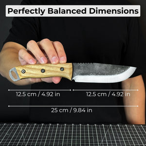 Hand-Forged Camping Knife, 12.5 cm (4.9 inches)