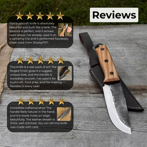 Hand-Forged Camping Knife, 12.5 cm (4.9 inches)