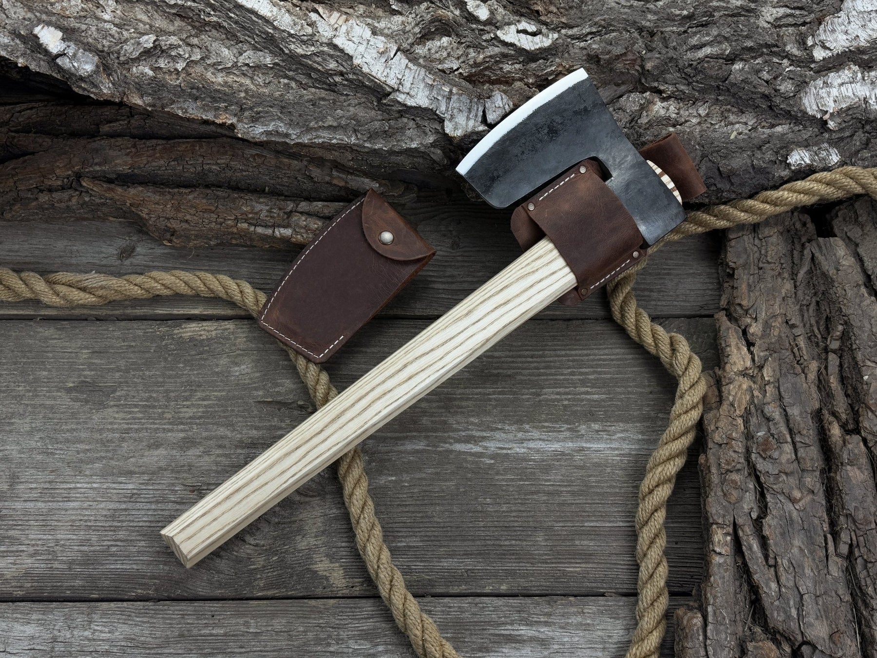 Hand-Forged Carpenter's Axe with Belt Loop, 0.84 kg (1.85 lb)