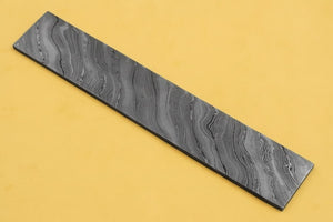 9 Inch Damascus Steel Billet Bar 2 Inch Wide Pattern Welded Blank for Knife and Blade Making by JW SteelCrafts