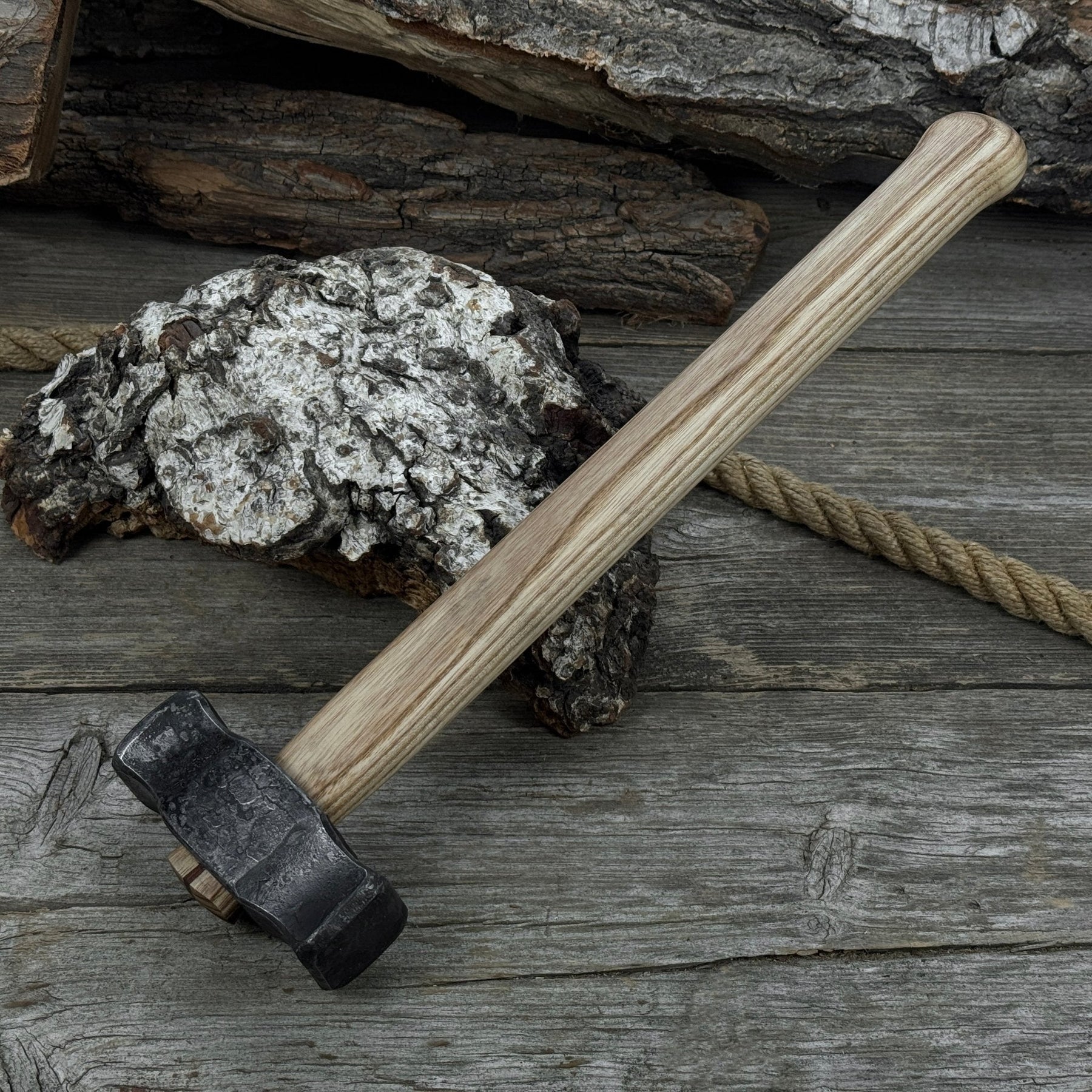 Hand-Forged Double Blacksmith's Hammer, 1 kg (2.2 lbs)