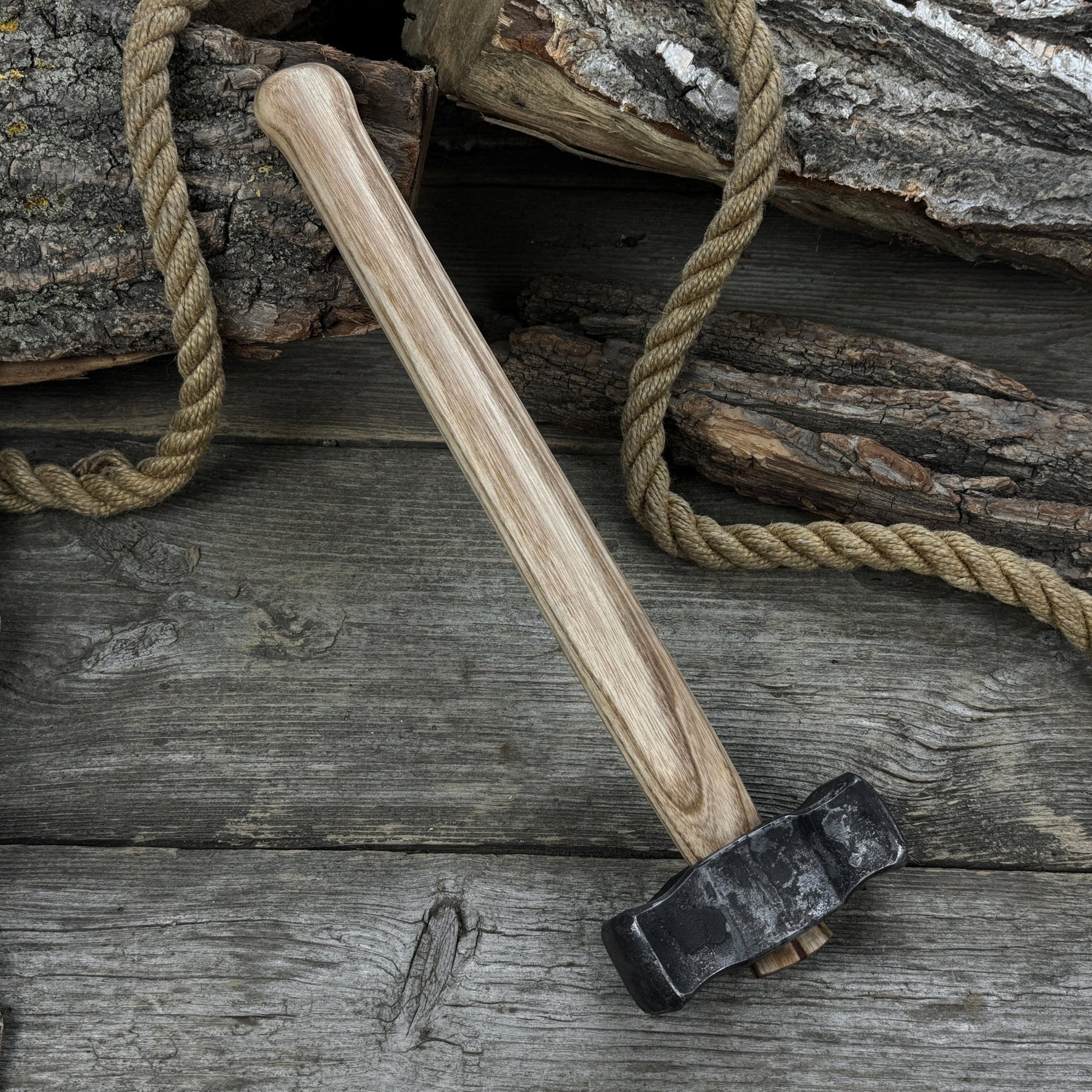 Hand-Forged Double Blacksmith's Hammer, 1 kg (2.2 lbs)