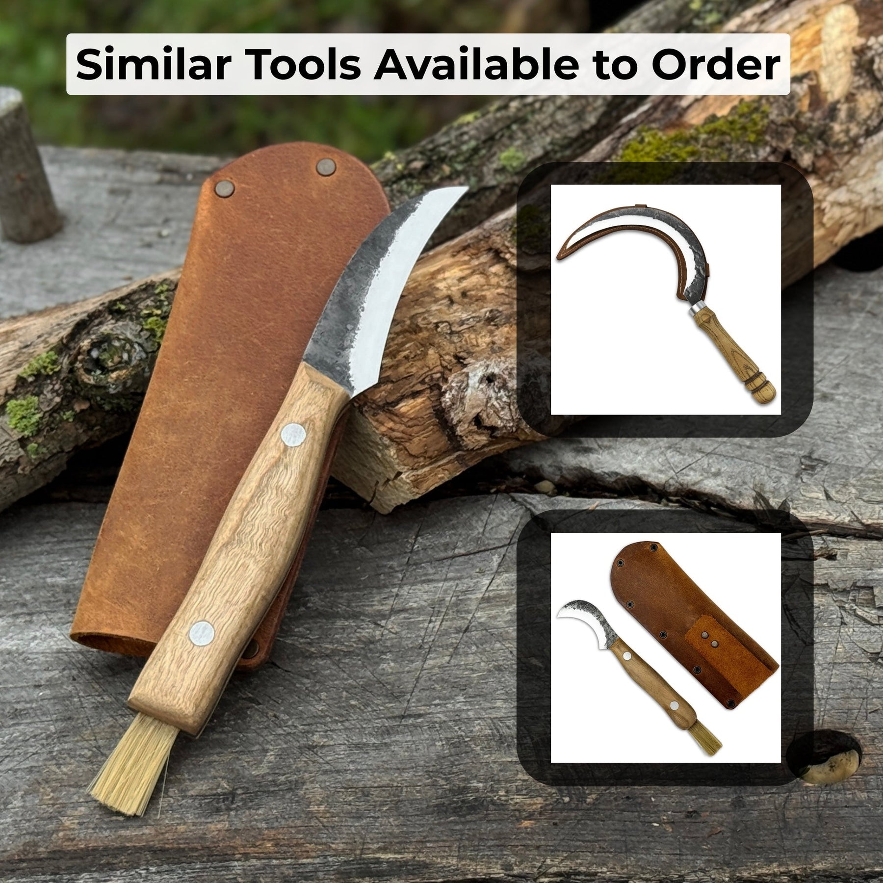 Hand-Forged Knife for Mushroom Foraging, 8 cm (3.15 inches)