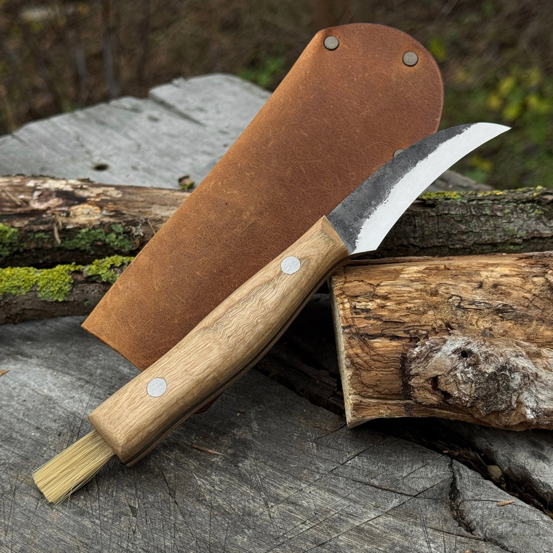 Hand-Forged Knife for Mushroom Foraging, 8 cm (3.15 inches)