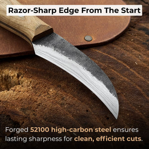 Hand-Forged Knife for Mushroom Foraging, 8 cm (3.15 inches)