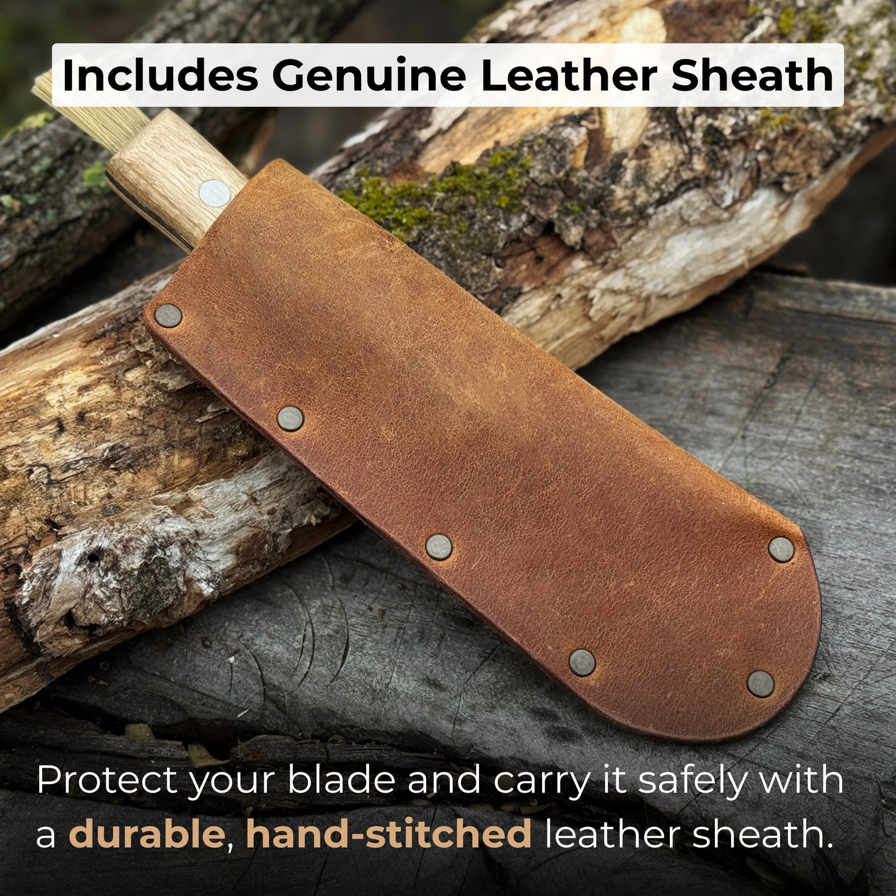 Hand-Forged Knife for Mushroom Foraging, 8 cm (3.15 inches)