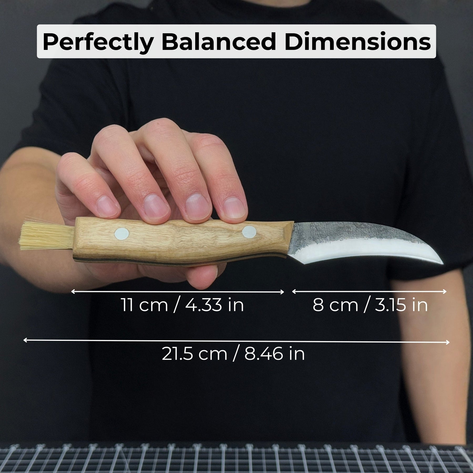 Hand-Forged Knife for Mushroom Foraging, 8 cm (3.15 inches)