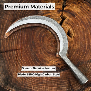 Hand-Forged Large Sickle, ⌀19 cm (7.5 inches)