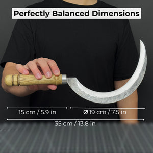 Hand-Forged Large Sickle, ⌀19 cm (7.5 inches)
