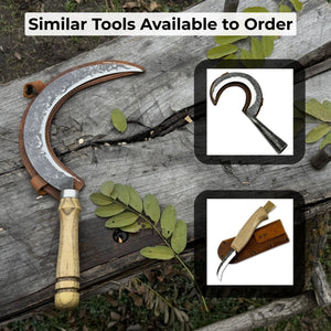 Hand-Forged Large Sickle, ⌀19 cm (7.5 inches)