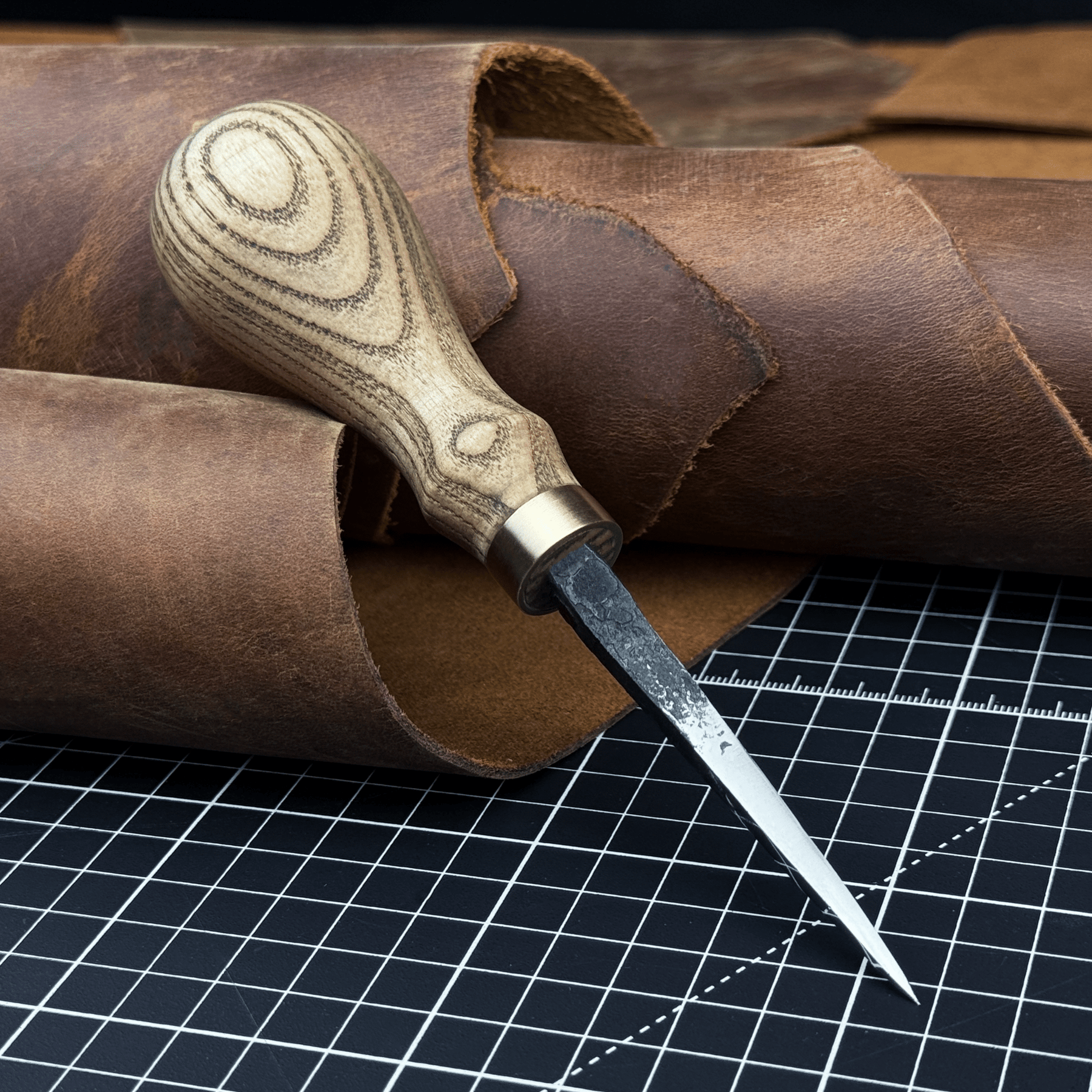 Hand-Forged Leather Awl