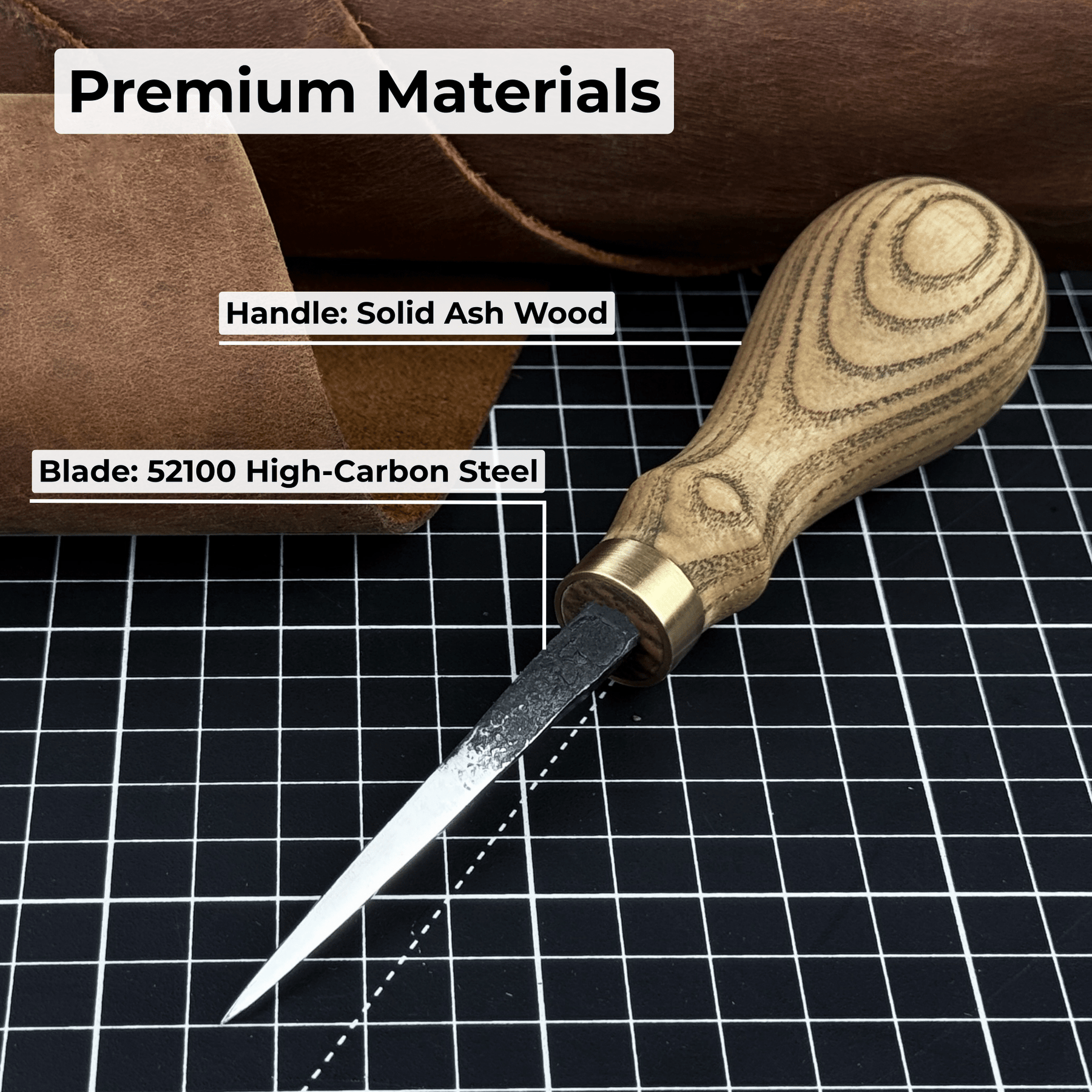 Hand-Forged Leather Awl