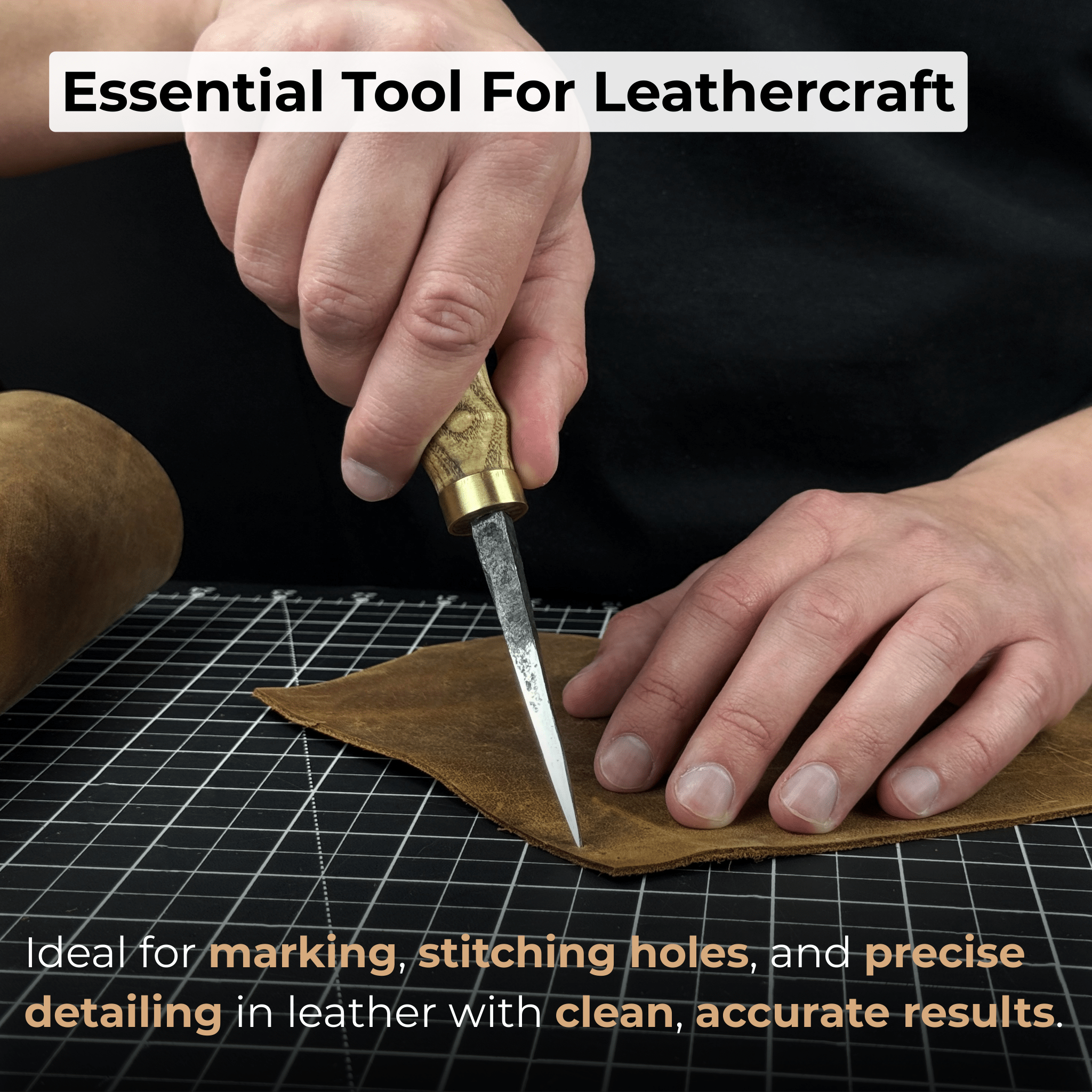 Hand-Forged Leather Awl