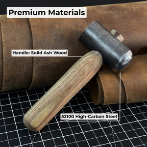 Hand-Forged Leather Hammer, 500 g (17.6 oz)