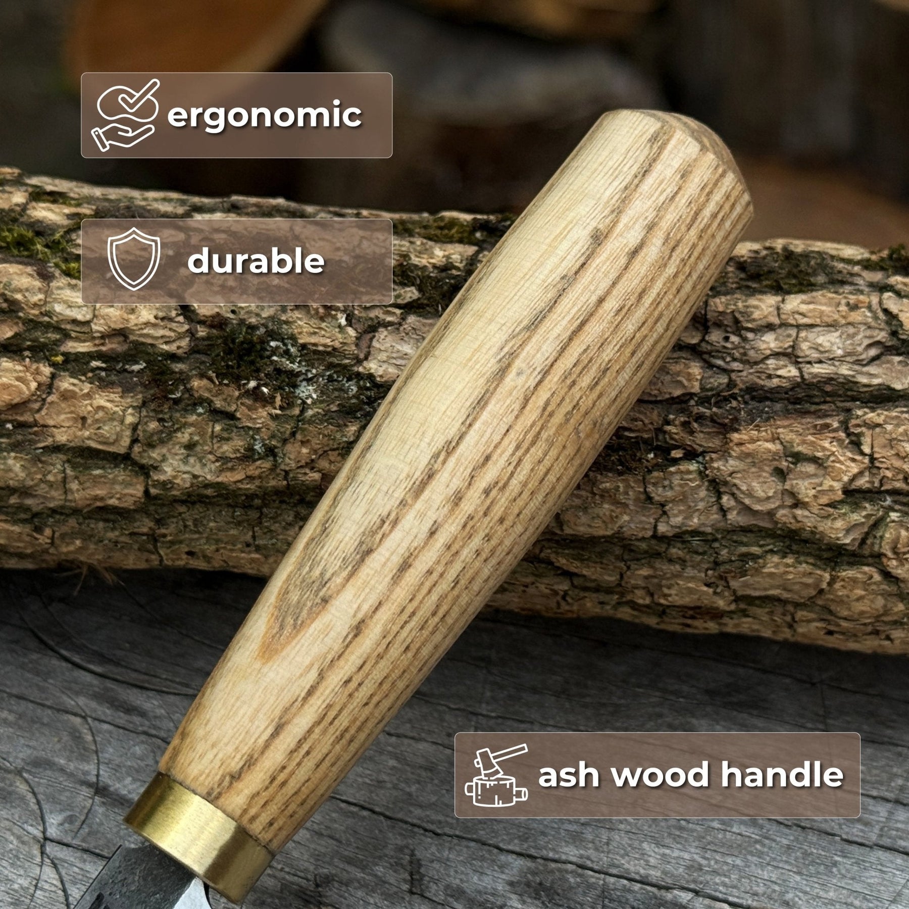 Hand-Forged Roughing Knife, Blade 5 cm (1.97 inches)