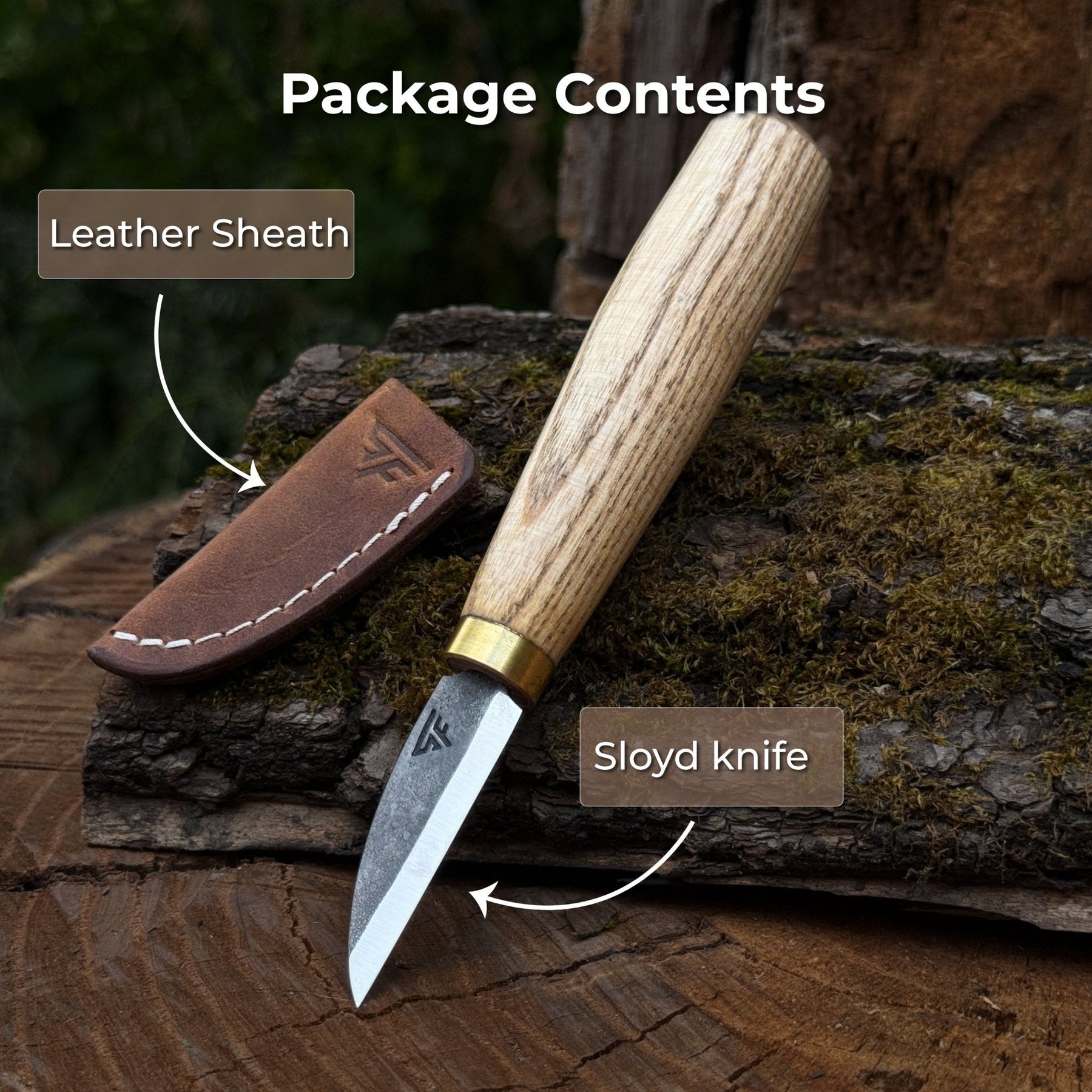 Hand-Forged Roughing Knife, Blade 5 cm (1.97 inches)