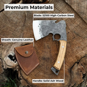Hand-Forged Small Camping Axe with Curved Handle, 0.52 kg (1.15 Ibs)