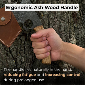 Hand-Forged Small Camping Axe with Curved Handle, 0.52 kg (1.15 Ibs)
