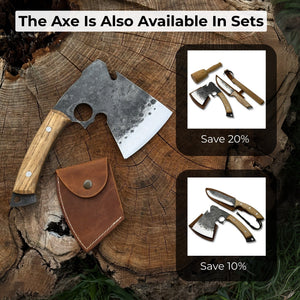 Hand-Forged Small Camping Axe with Curved Handle, 0.52 kg (1.15 Ibs)