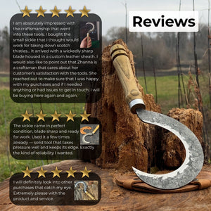 Hand-Forged Small Sickle, ⌀9 cm (3.54 inches)
