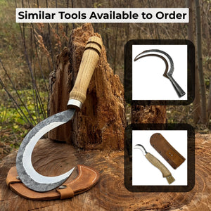 Hand-Forged Small Sickle, ⌀9 cm (3.54 inches)